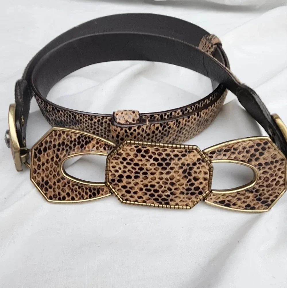 Chicos‎ Snakeskin Expandable Belt.L
